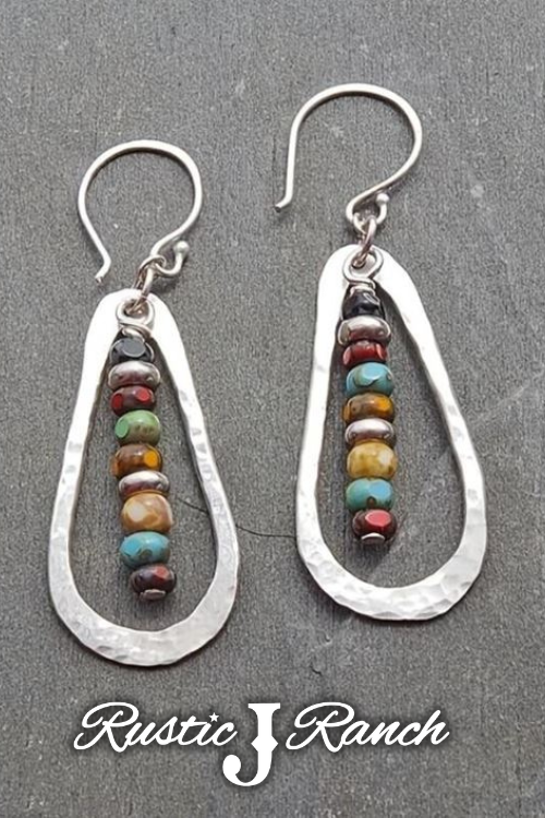 Boho Beaded Water Drop Earrings