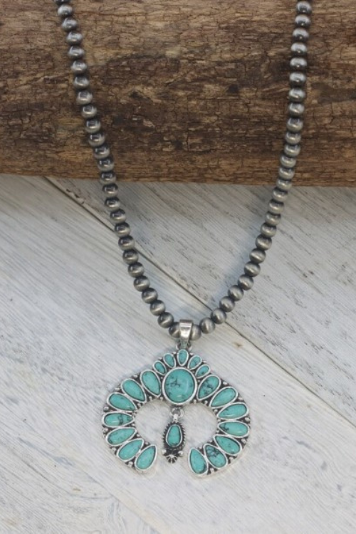 Boho faux Turquoise Necklace