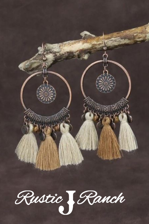 Vintage Round Tassel earrings