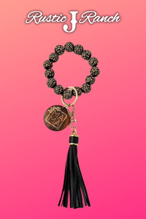 MAMA rancher beaded tassel wristlet keychains