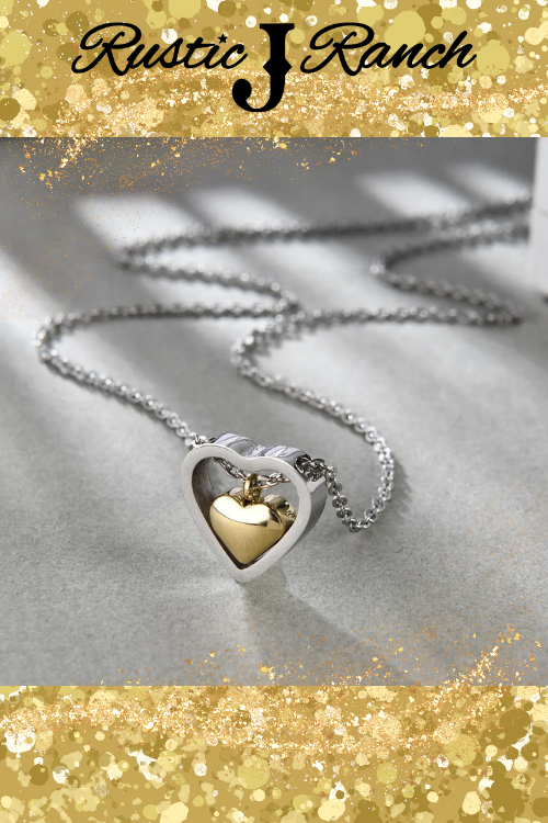 Stainless Steel Heart of Gold necklace