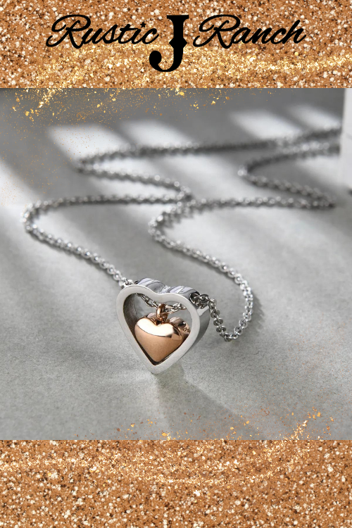 Stainless Steel Heart of Gold necklace