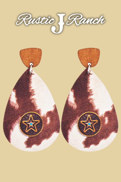 Teardrop earrings wooden