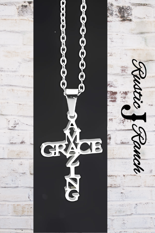 Stainless Steel Amazing Grace necklace