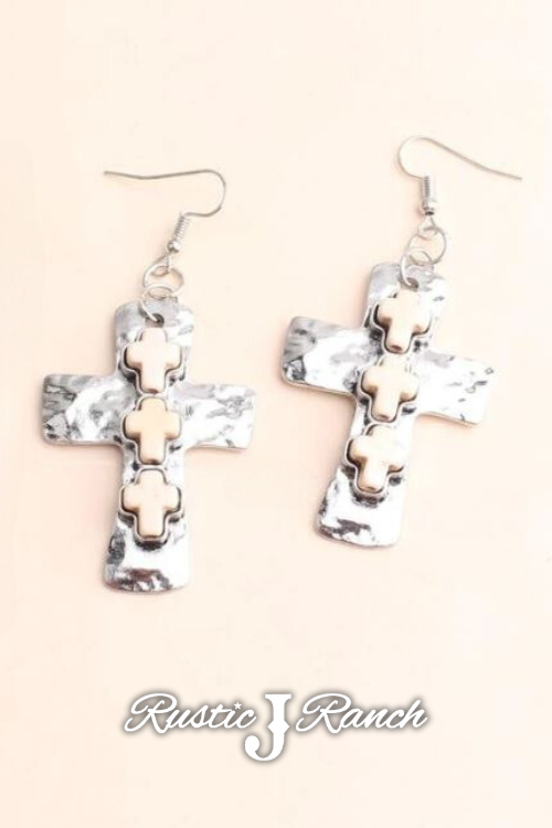 Stainless Steel Cross earrings