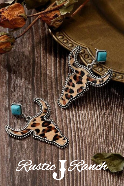 Cattle head earrings