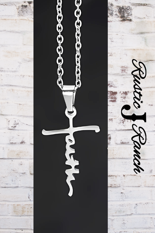 Stainless Steel Faith cross necklace