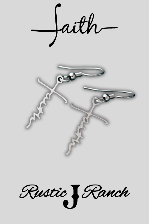 Faith stainless steel earrings