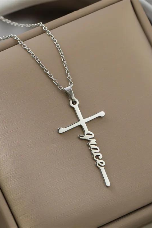 Trust, Grace, or Blessed necklace