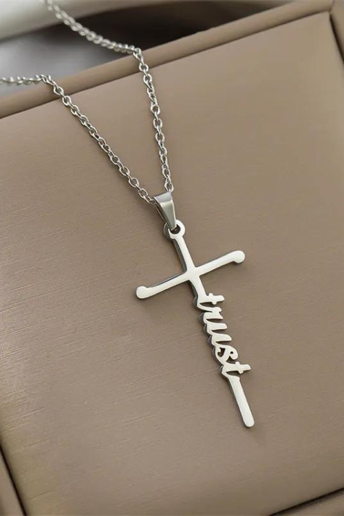 Trust, Grace, or Blessed necklace